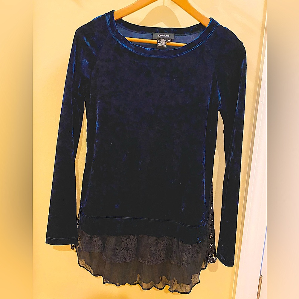 Women’s pull over dressy Velour top - PRICE DROP